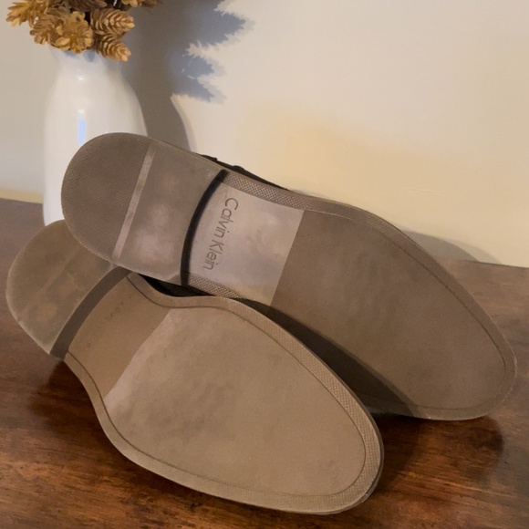 Calvin Klein suede leather brown oxford tie lace up shoes - Picture 7 of 8